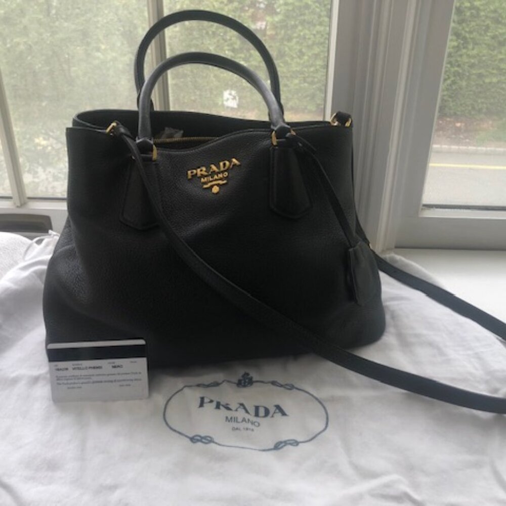 Gorgeous Classic Prada Vitello Phenix BLACK